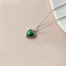 1個歐美風格合金材質多色愛心吊墜女士項鍊,情人節禮物 - NQW1115 - 查看 10