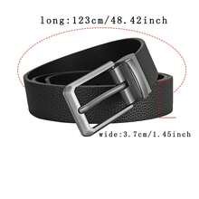 1條男士雙面可旋轉扣休閒商務裝飾腰帶,適用於商務和日常穿著 - 彩色 - 查看 4