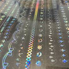 3張/包透明塑料彩虹銀工藝寵物貼紙套裝：夢幻花邊,可愛花邊,3d剪貼簿貼紙,kawaii 手帳貼紙 - 彩色 - 查看 2