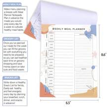 BUBU 1pc Meal Planner Notepad - Daily Weekly Meal Planning Pad With Tear Off Shopping List And Grocery List,Plan Weekly Menu Food For Weight Loss Or Dinner List For Family - Multicolor - View 7