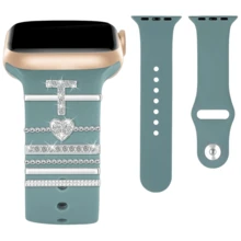 6入組硅膠帶裝飾環和alphabet Abc設計,兼容38mm蘋果手錶 - 彩色 - 查看 27