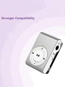 Pancoat 金屬夾式tf卡mp3音樂播放器,適合學生,標誌運動禮品設計,夾式mp3 - 灰色 - 查看 2