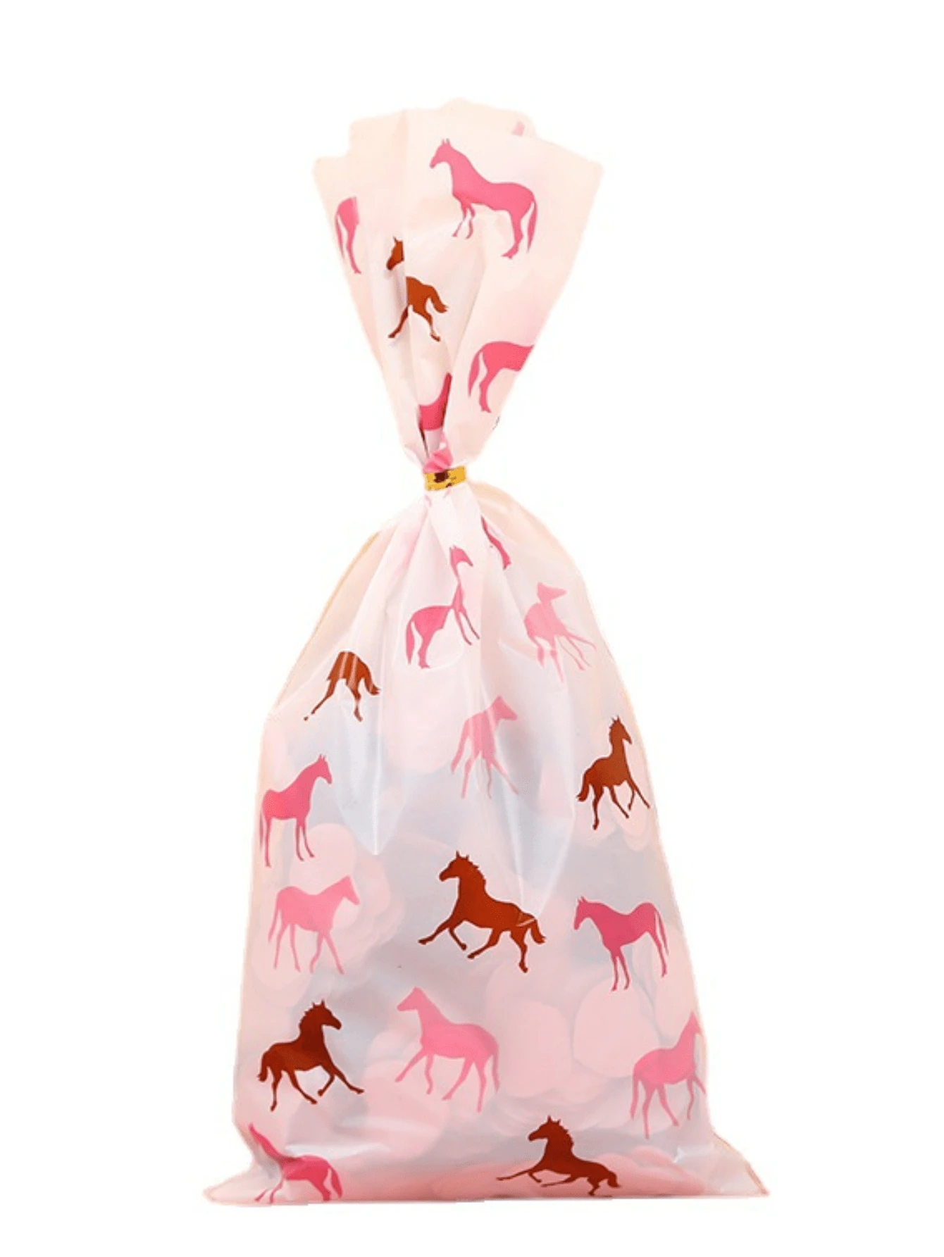 20 件裝馬主題派對禮物袋糖果餅乾包裝袋動物主題生日派對裝飾 - 彩色 - 查看 1