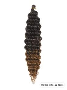 Peluca trenzada de ganchillo de onda oceánica suave negra y marrón de 22 pulgadas, peluca sintética rizada de trenzado de onda profunda (22 pulgadas, T1B/30#) - Multicolor - Ver 3