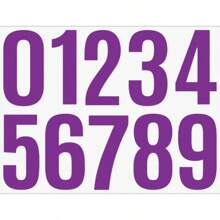 大尺寸自粘防水數字貼紙,適用於信箱標籤,貨物分類 - 紫色 - 查看 1