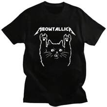 playera animada gato - Negro - Ver 1