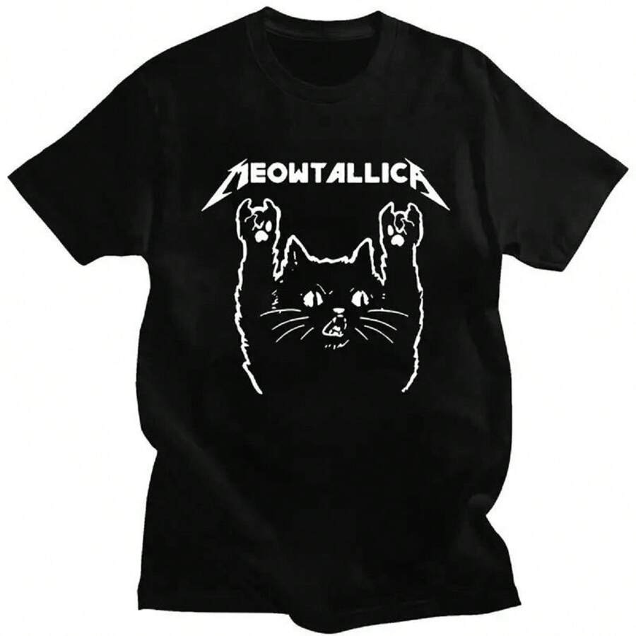 playera animada gato - Negro - Ver 1