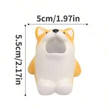 創意牙刷收納器,適用於室內浴室裝飾小飾品牙刷收納兒童禮物 - 黃色 - 查看 4