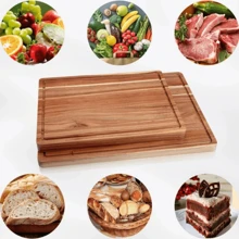 1入組菜板組,木質砧板,木質托盤,安全奶酪和肉類板,砧板,可水洗水果板,家庭廚房砧板,廚房用品,小型廚房工具,聖誕節禮物工具 - 黃色 - 查看 4