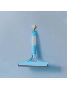 1個多功能玻璃清潔刷,帶噴瓶和刮水器,適用於清潔窗戶和鏡子 - 藍色 - 查看 1