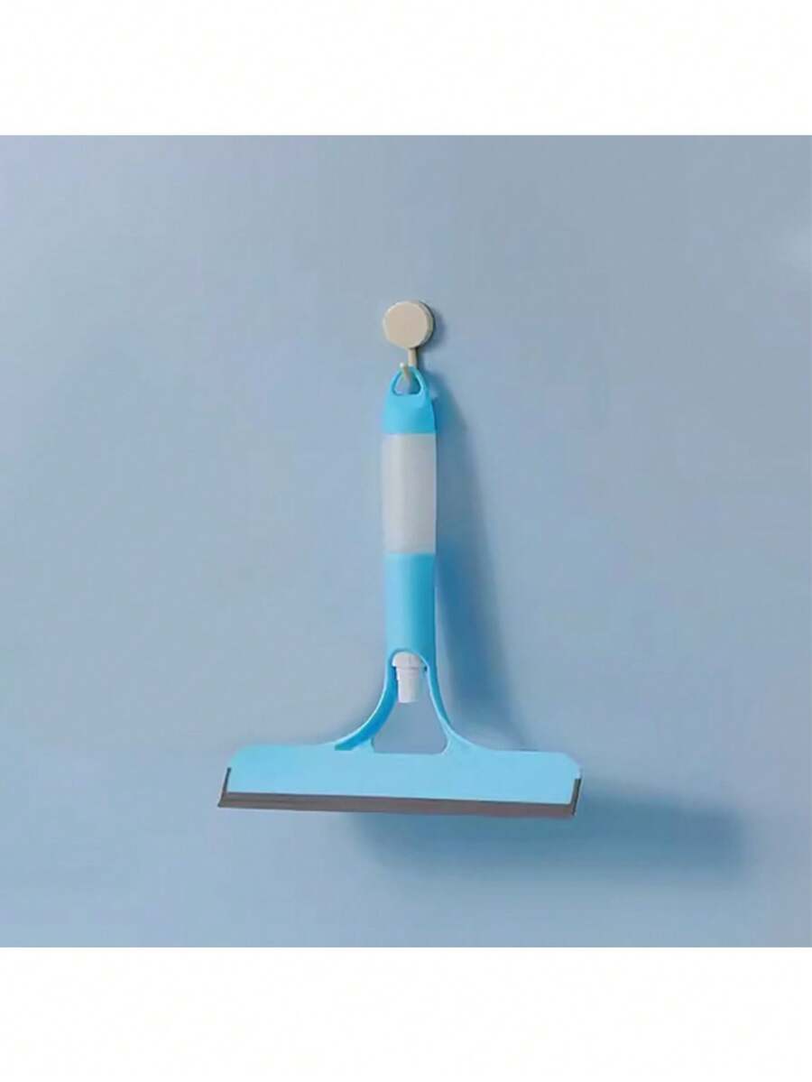 1個多功能玻璃清潔刷,帶噴瓶和刮水器,適用於清潔窗戶和鏡子 - 藍色 - 查看 1