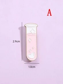 1Pc Plant Lover Lab Enamel Pins Custom Flask Test Tube Brooch Lapel Badge Bag Cartoon Scientist Jewelry Gift For Kids Friends - Multicolor - View 10