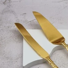 WINON 1 Conjunto De Faca E Pá De Bolo Fashion Rosa, Conjunto De Serviço De Sobremesa E Pastelaria, Adequado Para Festas De Casamento, Festas De Noivado, Celebrações De Aniversário