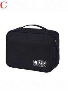 1pc北林電纜收納袋 旅行多功能數字收納盒,帶隔層 - 彩色 - 查看 6