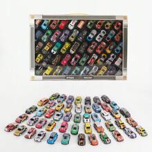 50pcs 6.8cm Die Cast Friction Powered Mini Racing Car Toy Set, Alloy Metal Car Toy Birthday Party Favors New Year's Gifts - Multicolor - View 1