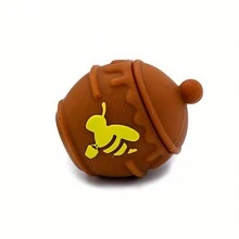 1 个迷你容器，彩色 0.17 盎司硅胶蜂蜜容器盒，用于奶油，送给朋友的特殊盒子礼物，吸烟配件礼物 - 棕色 - 查看 2