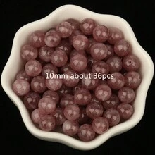 4/6/8/10 毫米天然綠松石瑪瑙石英碧玉石珠圓形寬鬆間隔珠適合珠寶製作 Diy 配件 - 10mm about 36pcs - 查看 5