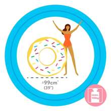 Schwimmring Donut weiß mit Streuseln 99x25 cm (+ 9 Jahre) - Motive sortiert random shipping (Intex 56263) - Verschiedenfarbig - Übersicht 10