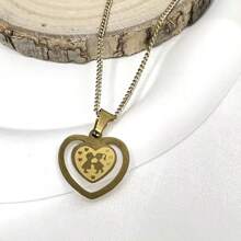 Women Necklace, Heart Shaped Stainless Steel Pendant, Valentine's Day Gift, Holiday Gift For Girlfriend, Couple - Style-9 - View 1