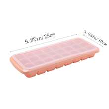1pc Silicone Ice Cube Tray Freezer Mold For Homemade Baby Food, Ice Ball, Small Ice Block - Pink - View 2