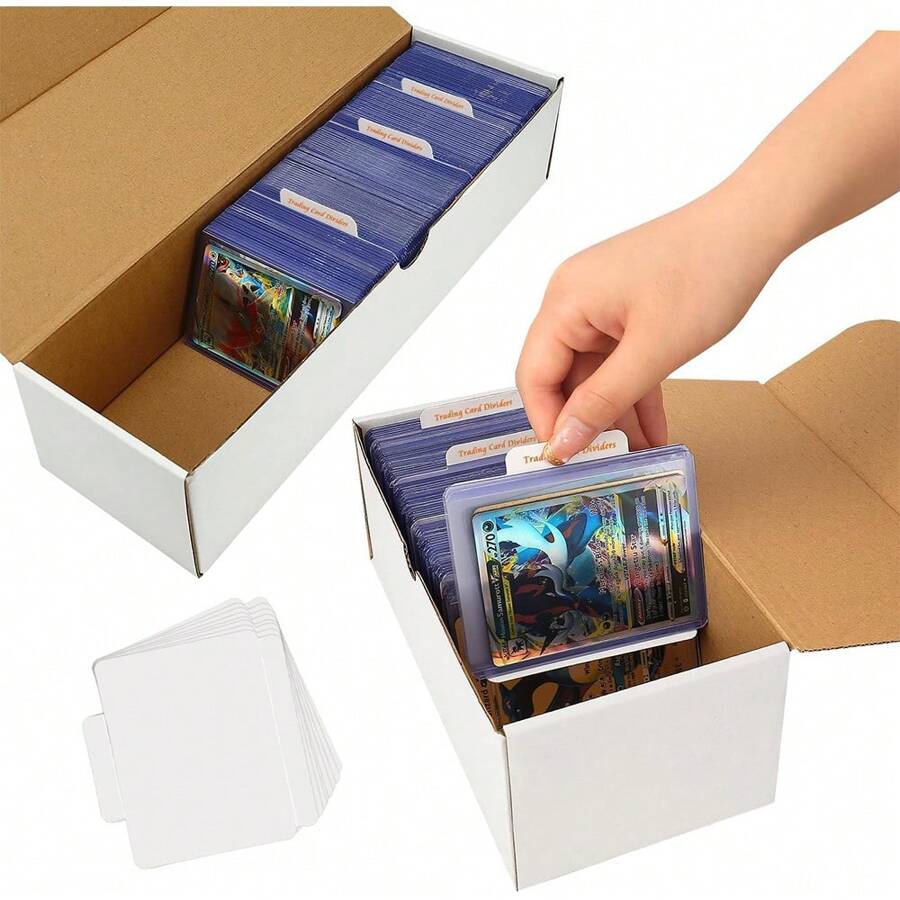 8pack White Trading Card Dividers,Card Box Dividers,Card Dividers For