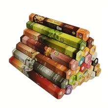 11 款最受欢迎的 Hem 香水，每盒 20 支，附赠香炉 - 檀香、薰衣草、玫瑰、栀子花、优质香棒，每包 20 支，手工浸香