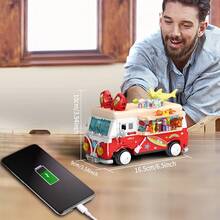 TOYLINX 624入組新款海灘派對小食車玩具模型,創意abs製建構玩具,附有詳細圖紙和說明,適合日常娛樂和節日禮物,深受成人喜愛 - 紅色 - 查看 6