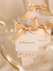 10pcs Mubarak Box Chocolate Candy Boxes Gift Packaging Box Decor Festival Party Supplies - Gold - View 5