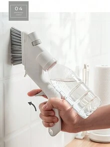 HSEAN 1set Multi-Functional Glass Cleaning Tool, Spray Water Glass Scraper, Window Cleaning Squeegee With Holder - White - View 7