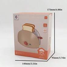 Mini Children's Kitchen Toy Set, Pretend Play Kitchen Toys Including Coffee Maker, Toaster, Mixer, Juicer, Washing Machine, Water Dispenser, Vacuum Cleaner And Oven, With Realistic Light And Sound Effects, Suitable For Kids Age 3+ - Bread Machine - View 7