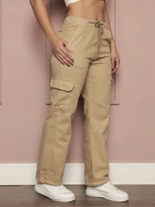 Women Pants - Beige - Visa 1