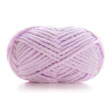 1pc 50g Knitted Yarn Chunky Soft Warm Crochet Knitting Yarn For Doll Clothes, Shoes Diy Crafting Gift - Mauve Purple - View 1