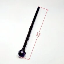 1pc Crystal Wand With Natural Crystal Clusters, Halloween Prop, Crystal Staff,  Staff, Magic Staff, Healing Crystal Wand, Ritual Wand, Crystal Craft, Ceremonial Tool, Gold Ripple Painted Staff, Purifying Crystal, Character Prop, Dress-Up Prop - Rose Quartz - View 4