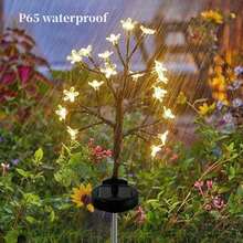 1 件彩色櫻花裝飾花串燈,防水燈,20 個 Led 太陽能仙女樹枝燈適用於臥室庭院露台派對假日通道車道婚禮浪漫裝飾 - 暖光 - 查看 4