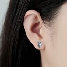 1 對 925 純銀海洋世界復古海星和海螺耳環適合女士日常佩戴生日禮物訂婚結婚紀念日珠寶女士禮物