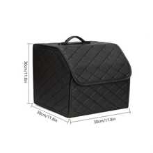 Easypie Selection Organisateur de coffre de voiture 1 pièce Grande boîte de capacité Sac de rangement multifonctionnel pour outils de voiture Rangement et rangement Sac pliant en PU pour boîte de rangement d\"urgence