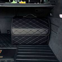 Easypie Selection Organisateur de coffre de voiture 1 pièce Grande boîte de capacité Sac de rangement multifonctionnel pour outils de voiture Rangement et rangement Sac pliant en PU pour boîte de rangement d\"urgence