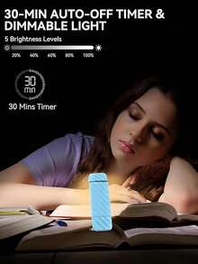 1入usb可充電書燈,便攜夾式閱讀燈,附有3種色溫和5種亮度,便攜式護眼夾式led書籤燈,適用於臥室、客廳、辦公室、學習、學生宿舍、床頭等場所的夜燈照明,是家庭和朋友的最佳禮物 - 彩色 - 查看 3