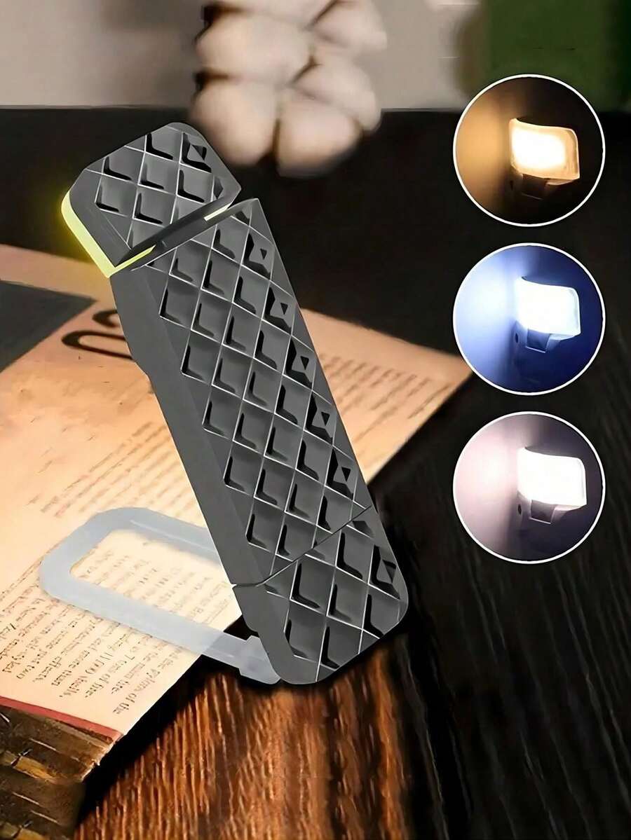 1入usb可充電書燈,便攜夾式閱讀燈,附有3種色溫和5種亮度,便攜式護眼夾式led書籤燈,適用於臥室、客廳、辦公室、學習、學生宿舍、床頭等場所的夜燈照明,是家庭和朋友的最佳禮物 - 彩色 - 查看 1