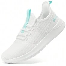 STQ Tennis Shoes Womens Slip On Walking Sneakers With Arch Support - TRẮNG - Xem 1
