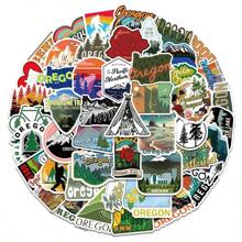 50pcs,,原始風景標誌貼,水瓶頭盔行李貼diy剪貼簿,手機殼日記禮品印章裝飾貼,手機創意玩具貼,物體裝飾貼！ Diy行李滑軌等貼紙,節日禮物,情人節禮物！ - 美國俄勒岡州風景 - 查看 3