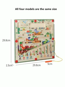 Baby Magnetic Digital Mechanism Bead Maze Toys For Preschool Children's Pen Movement Early Education And Intellectual Thinking Training Game - Multicolor - View 4