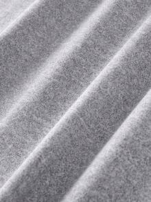 Boys' Round Neck Casual T-Shirt With Letter Print - Grey - View 8