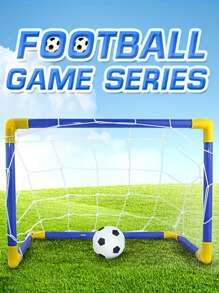 1 件足球门运动玩具套装，锻炼和培养对足球的兴趣，锻炼身体，塑料拆卸足球门，便携式户外足球门，儿童户外玩具，儿童益智玩具，男孩玩具>智力游戏 - 藍色 - 查看 4