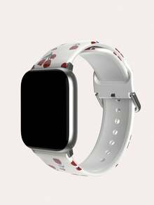 1入白色tpu手錶帶,紅色花卉圖案,適用於38/40/41/42/44/45/49mm蘋果手錶系列ultra/se/8/7/6/5/4/3/2/1 - 紅色 - 查看 7