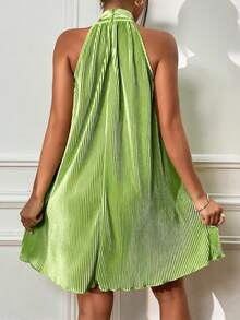 Vestidos De Fiesta De Playa Cortos Y Casuales Para Mujer - Verde - Ver 4