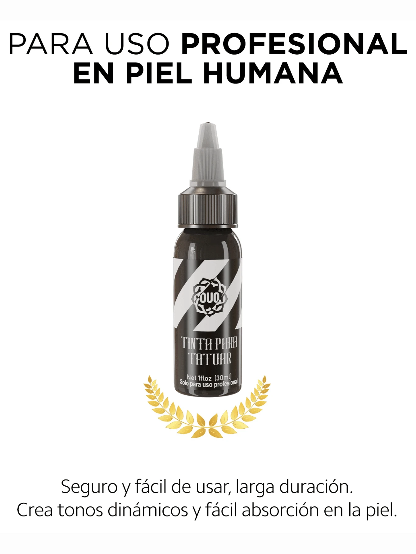 OUO Professional Tattoo Ink 1 Oz Safe, Organic  For Skin 30 Ml - Black - View 1