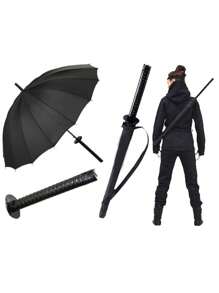 Paraguas Grande Estilo Katana Samurai - Negro - Ver 10
