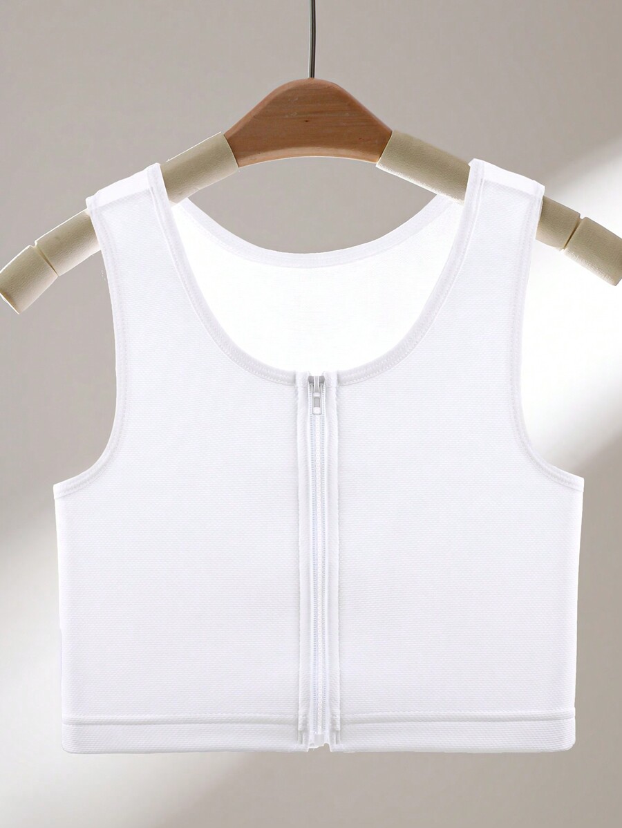 Yoga Front Zipper Compression Bralette, Sports Camisole, Wrap Chest