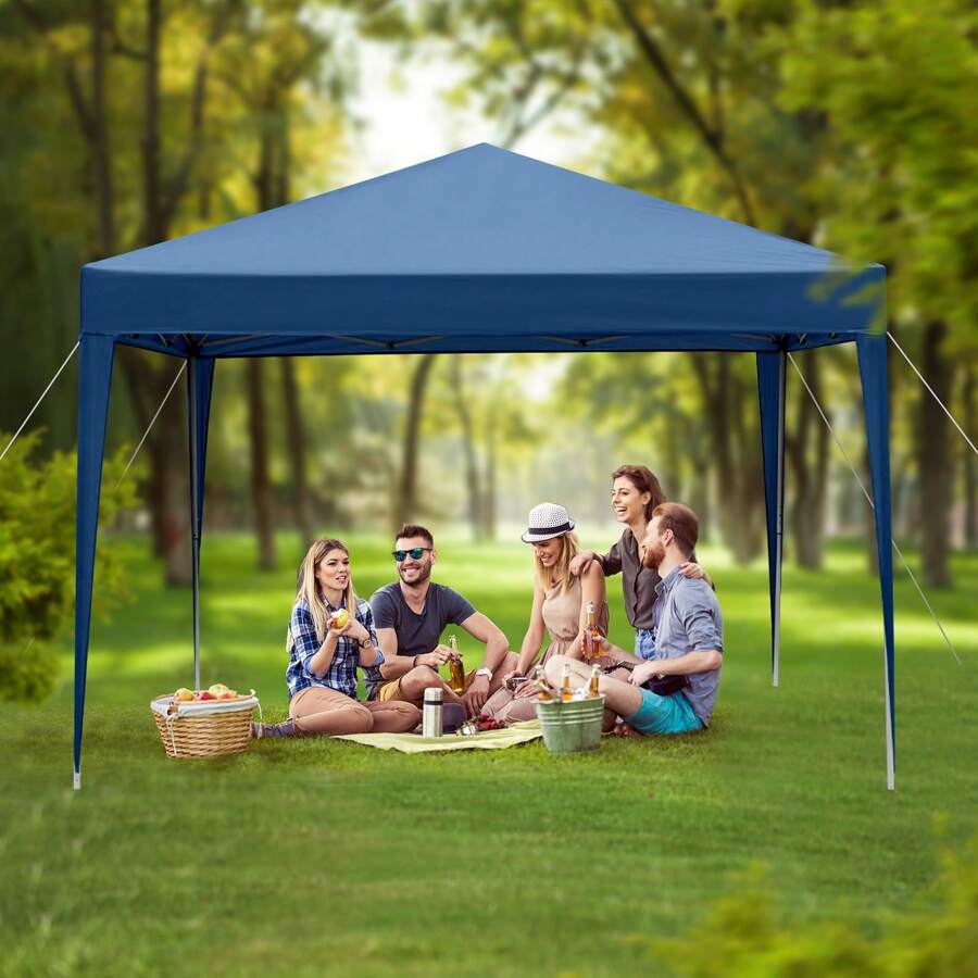 3 X 3m Practical Waterproof Right-Angle Folding Tent Blue - Blue - View 1